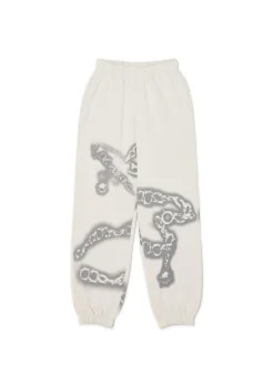 Cropp Spodnie|Sety*Dresowe joggery z motywem łańcucha jasnyszary