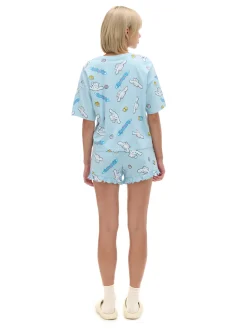 Cropp Piżamy*Dwuczęściowa krótka piżama Cinnamoroll różowy