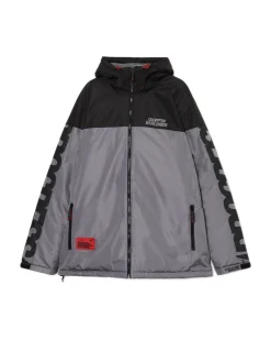 Cropp Kurtki Zimowe|Kurtki, Płaszcze*Dwukolorowa kurtka z kapturem szary