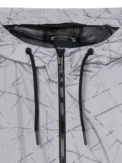 Cropp Kurtki, Płaszcze*Dwukolorowa kurtka z nadrukiem szary