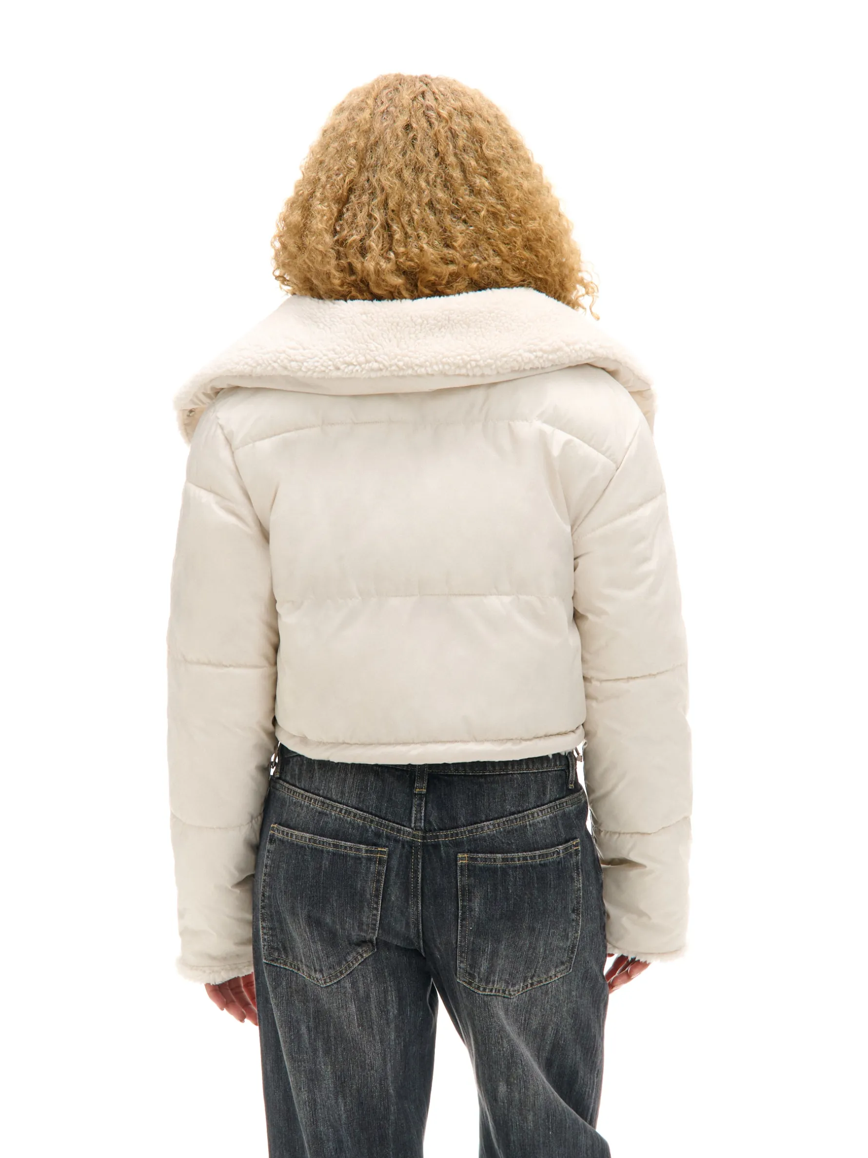 Cropp Kurtki, Płaszcze*Dwustronna beżowa kurtka puffer beżowy