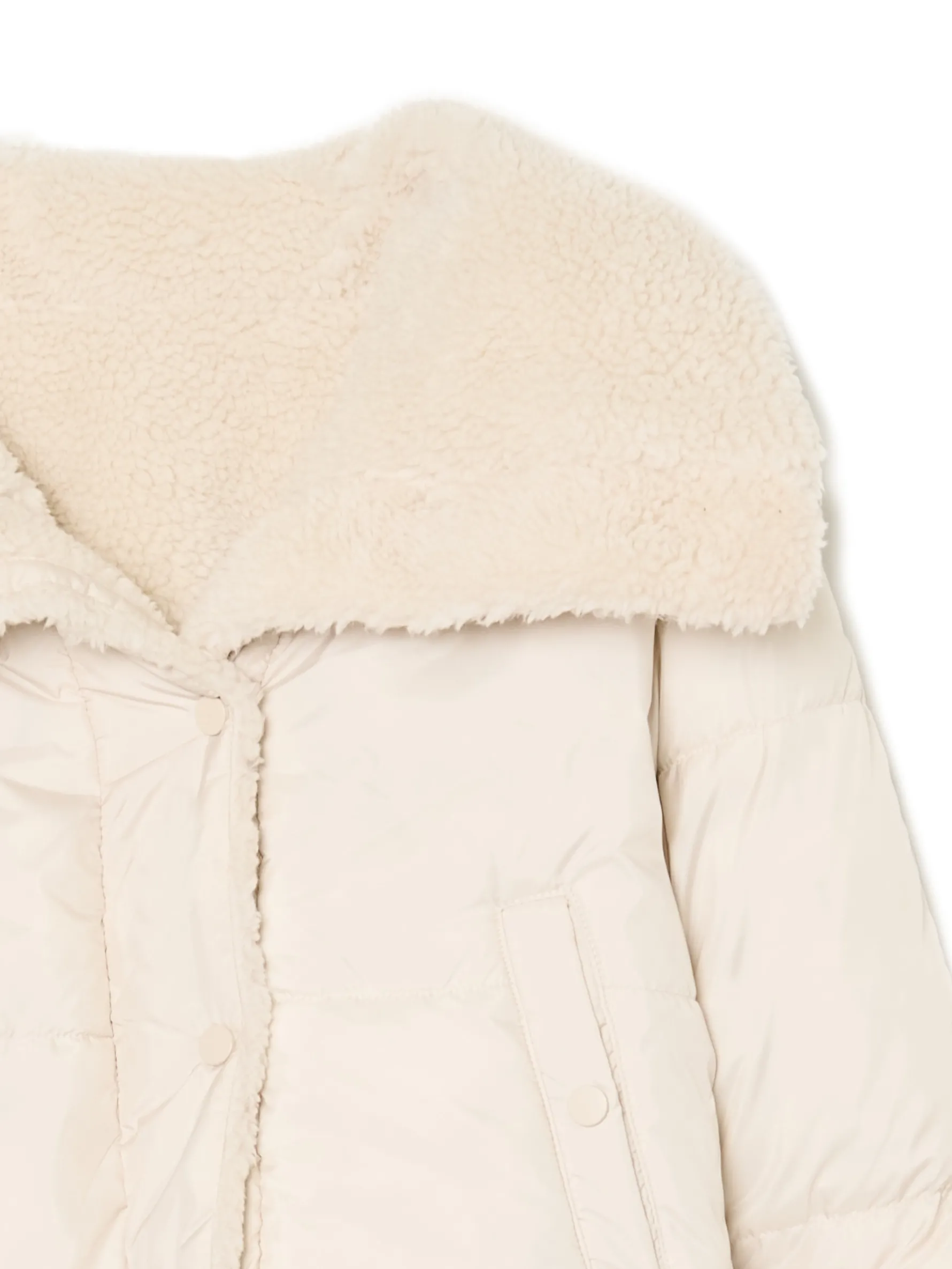 Cropp Kurtki, Płaszcze*Dwustronna beżowa kurtka puffer beżowy