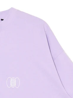 Cropp Koszulki*Fioletowa koszulka z nadrukiem fioletowy