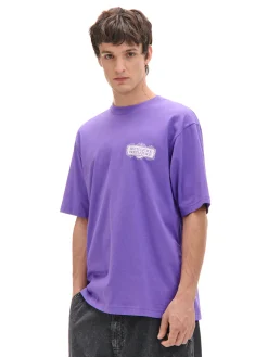 Cropp Koszulki*Fioletowa koszulka z nadrukiem Beetlejuice fioletowy