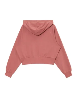 Cropp Bluzy*Gładka rozpinana bluza z kapturem różowy