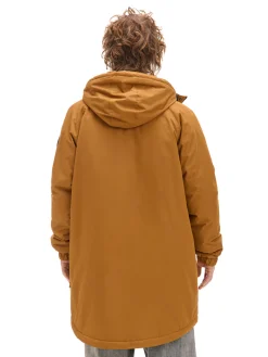 Cropp Kurtki Zimowe|Kurtki, Płaszcze*Gładki płaszcz z kapturem brązowy