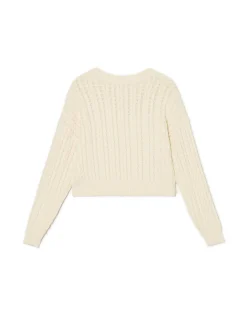 Cropp Swetry*Gładki sweter kremowy