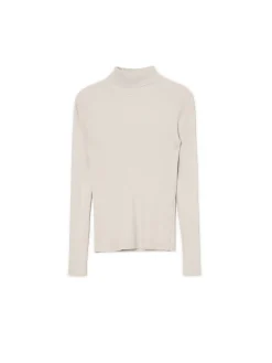 Cropp Swetry*Gładki sweter z półgolfem jasnyszary