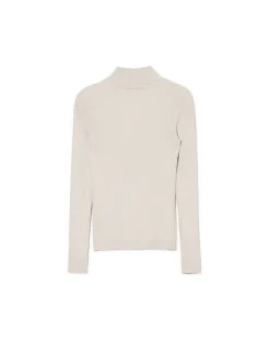 Cropp Swetry*Gładki sweter z półgolfem jasnyszary