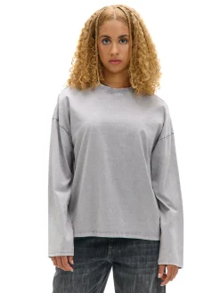 Cropp Unisex|Unisex*Gładki szary T-shirt longsleeve UNISEX jasnyszary