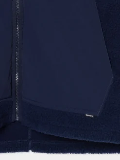 Cropp Bluzy*Granatowa bluza sherpa surowygranatowy