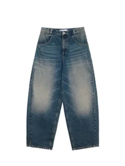 Cropp Jeansy*Granatowe jeansy skater z efektem sprania granatowy