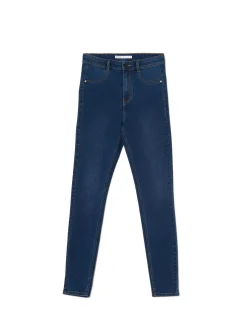 Cropp Jeansy*Granatowe jeansy skinny granatowy