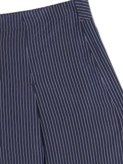 Cropp Spodnie*Granatowe spodnie tailoring w paski granatowy