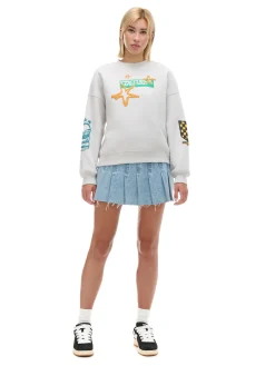 Cropp Unisex|Unisex*Jasna bluza z nadrukami UNISEX jasnyszary