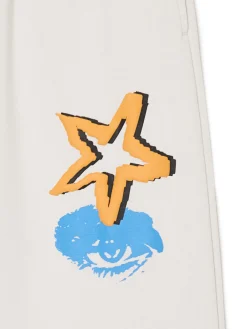 Cropp Spodnie|Sety*Jasne dresowe joggery z nadrukiem jasnyszary