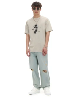 Cropp Jeansy|Baggy*Jasne jeansy loose baggy niebieski