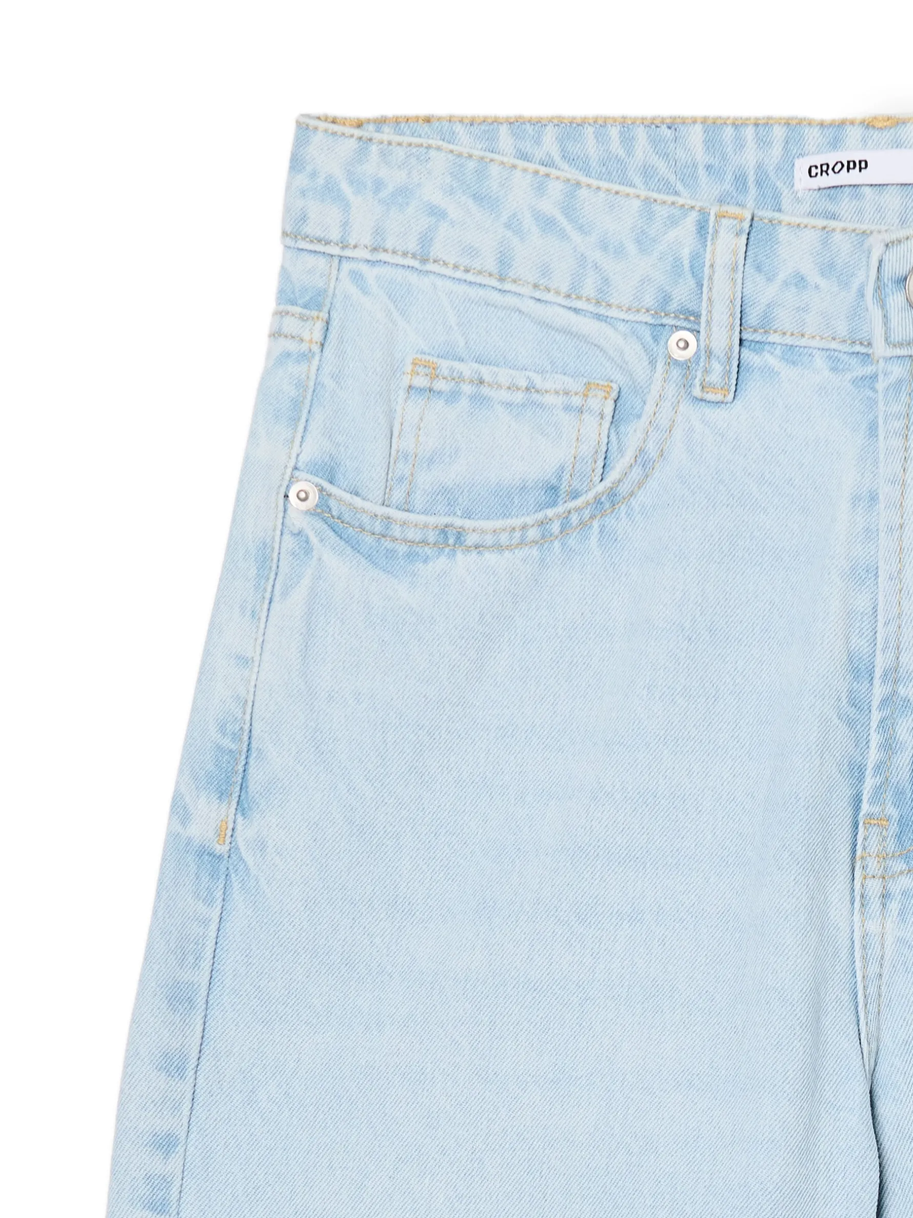 Cropp Jeansy*Jasne jeansy mom z wysokim stanem niebieski