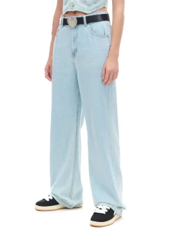 Cropp Jeansy*Jasne jeansy retro wide leg niebieski