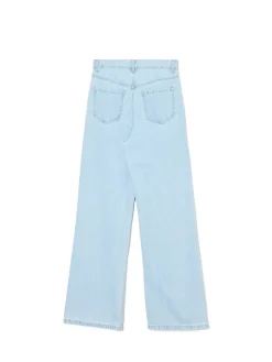 Cropp Jeansy*Jasne jeansy retro wide leg niebieski