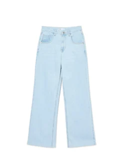 Cropp Jeansy*Jasne jeansy wide leg PETITE niebieski