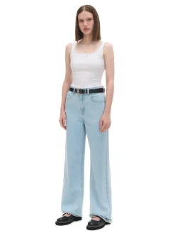 Cropp Jeansy*Jasne jeansy wide leg TALL niebieski