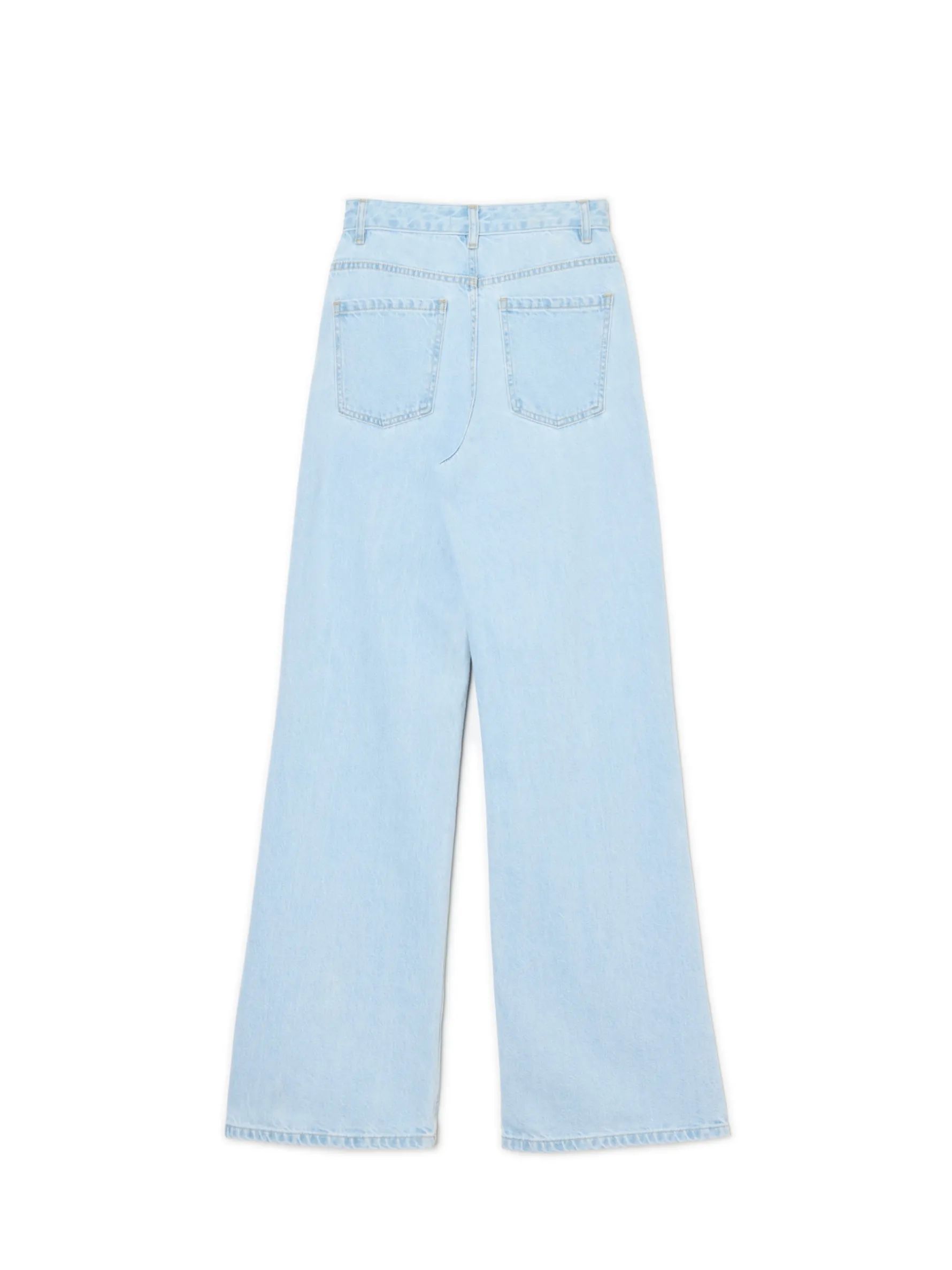 Cropp Jeansy*Jasne jeansy wide leg TALL niebieski