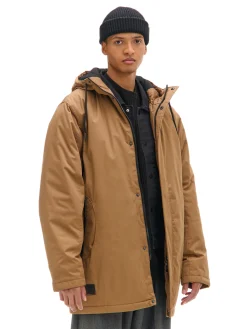 Cropp Kurtki Zimowe|Kurtki, Płaszcze*Jasno płaszcz z kapturem brązowy