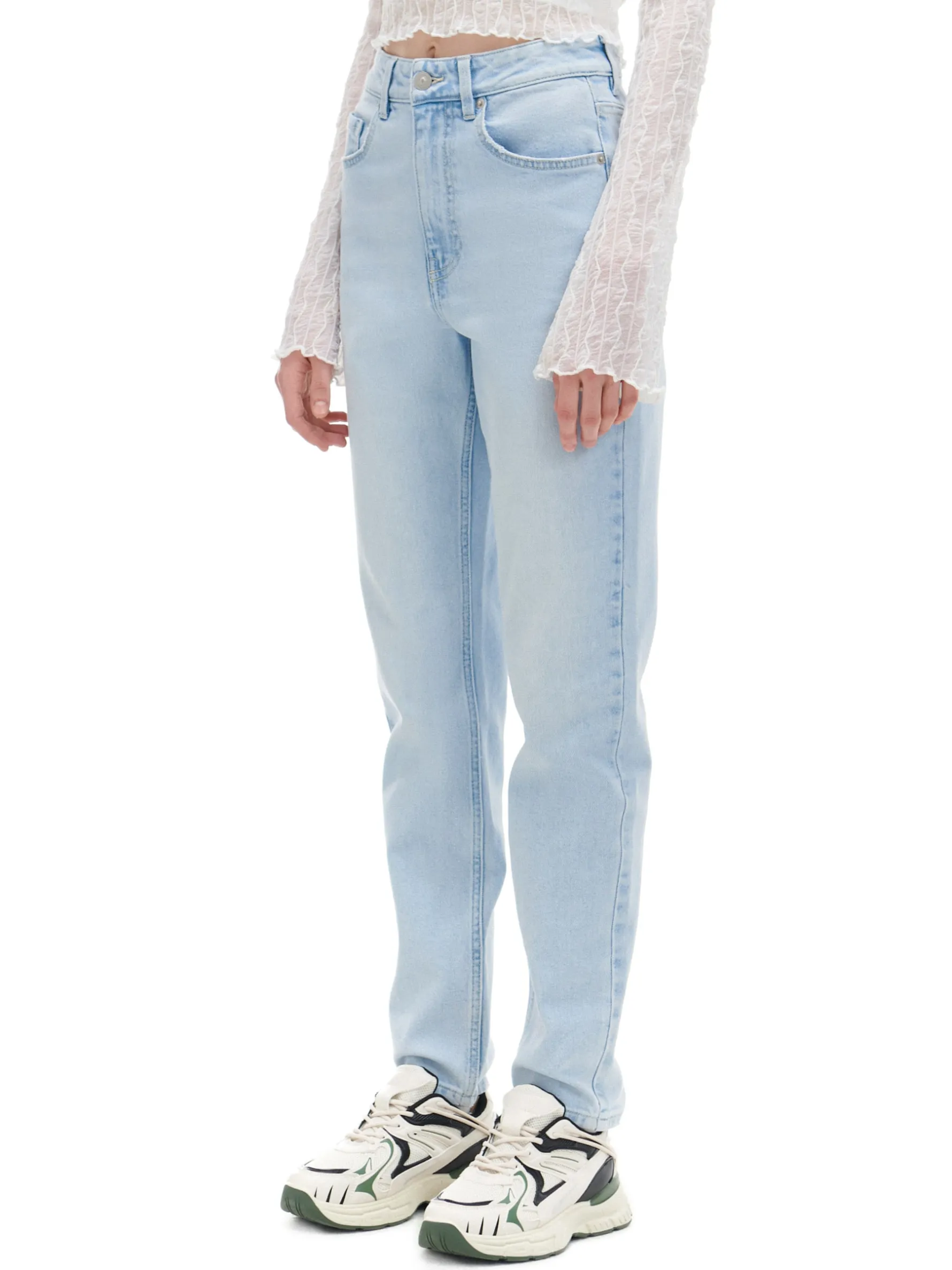 Cropp Jeansy*Jasnoe jeansy mom slim TALL niebieski