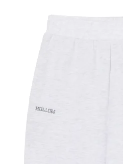 Cropp Spodnie*Jasnoszare dresowe joggery z nadrukiem jasnyszary