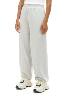 Cropp Spodnie*Jasnoszare dresowe joggery z naszywkami jasnyszary