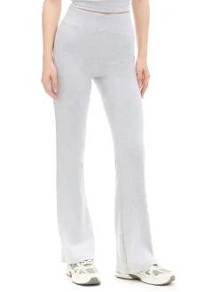 Cropp Spodnie*Jasnoszare dresy typu flare jasnyszary