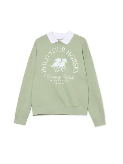 Cropp Bluzy*Jasnozielona bluza z kołnierzykiem zielony