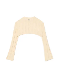 Cropp Swetry*Jasny krótki sweter kremowy