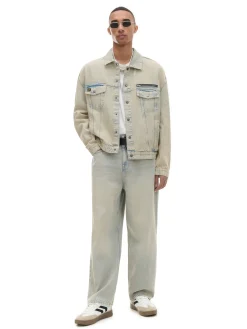 Cropp Denim|Sety*Jeansowa kurtka katanka oversize jasnyszary