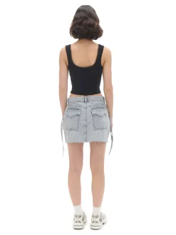 Cropp Spódnice*Jeansowa spódnica mini jasnyszary