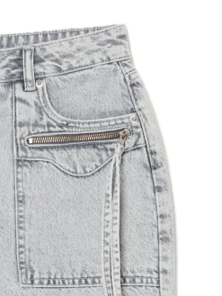 Cropp Spódnice*Jeansowa spódnica mini jasnyszary