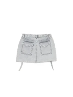 Cropp Spódnice*Jeansowa spódnica mini jasnyszary