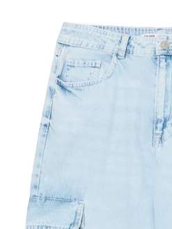 Cropp Jeansy*Jeansy baggy PETITE niebieski