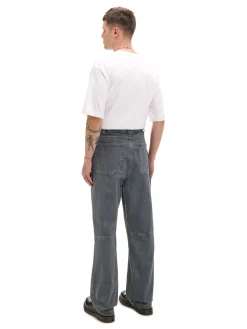 Cropp Baggy|Spodnie*Jeansy baggy z dekoracyjnymi przeszyciami surowygranatowy