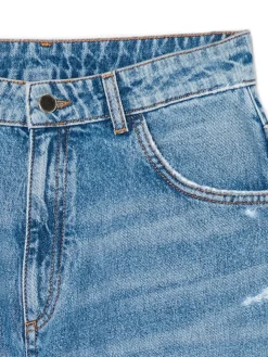 Cropp Jeansy*Jeansy balloon z przetarciami niebieski