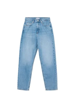 Cropp Jeansy*Jeansy mom z wysokim stanem niebieski