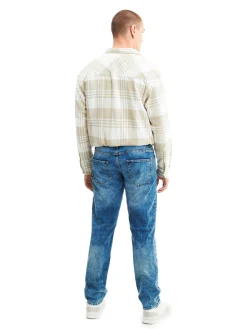 Cropp Jeansy*Jeansy regular z efektem sprania niebieski