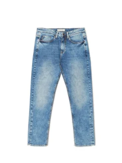 Cropp Jeansy*Jeansy regular z efektem sprania niebieski