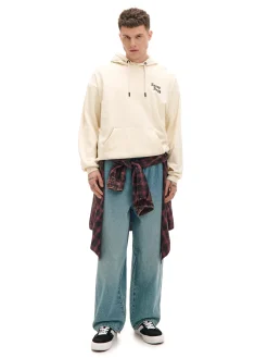 Cropp Jeansy*Jeansy skater z gumą w pasie niebieski