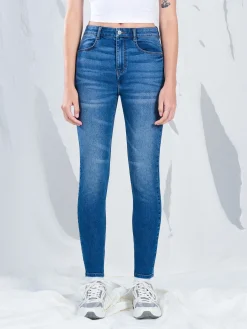 Cropp Jeansy*Jeansy skinny z kieszeniami niebieski