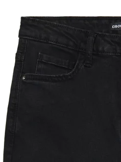 Cropp Jeansy*Jeansy skinny z surowym wykończeniem czarny