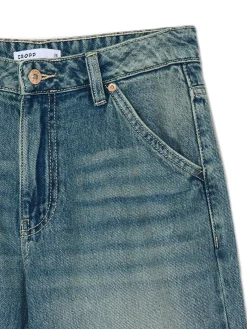 Cropp Jeansy*Jeansy straight w stylu retro niebieski