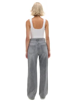 Cropp Jeansy*Jeansy straight z wysokim stanem jasnyszary