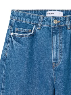 Cropp Jeansy*Jeansy straight z wysokim stanem niebieski